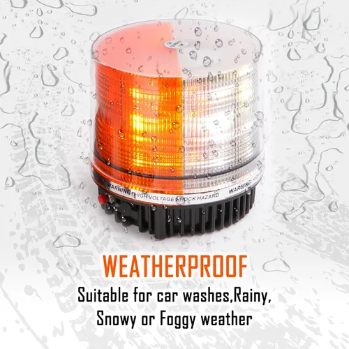 Miniatura 7 de Baliza Giratoria Inalámbrica Ámbar/Blanca Naranja con Batería, Luz de Advertencia Estroboscópica LED para Techo Superior, Luces de Emergencia