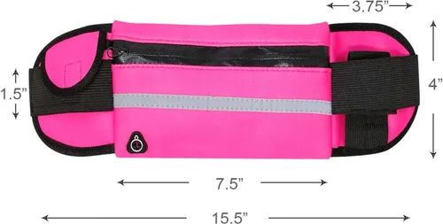 Miniatura 6 de allydrew Cinturón ajustable de neopreno para correr, riñonera impermeable, bolsa de entrenamiento para correr, trotar, senderismo
