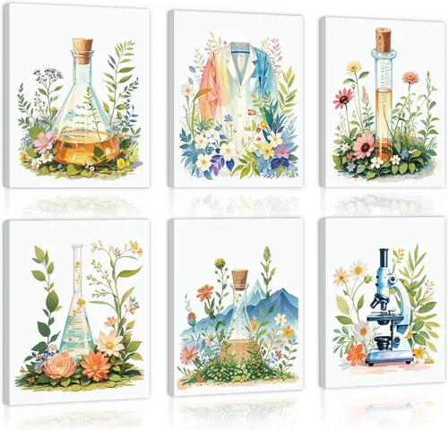 Miniatura 9 de CHDITB Divertidas impresiones artísticas con citas de lectura, juego de 6 marcos motivacionales positivos para leer más, póster para lectores