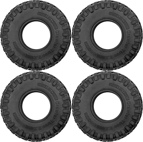 Miniatura 5 de Paquete de 4 neumáticos de goma Vgoohobby de 2.2 pulgadas, neumáticos RC de 2.2 pulgadas de diámetro exterior con espuma compatibles con Axial SCX10