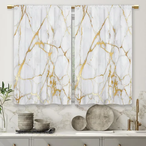 Miniatura 20 de Cortinas de Cocina de Girasol Estilo Granja, Cortinas de Ventana Cortas Pequeñas de Café con Flores Rústicas Florales del Campo, Cortinas de Ventana