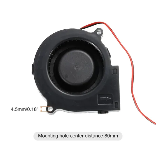 Miniatura 3 de MECCANIXITY Ventilador de enfriamiento sin escobillas DC Ventilador Enfriador 7530 2.953x2.953x1.181 in Turbina Turbo Dual Rodamiento de bolas