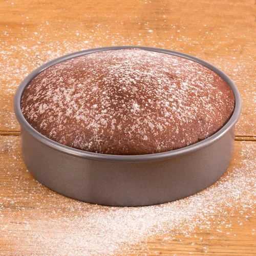 Miniatura 7 de KB1067 - Molde para tartas de teflón de 8 pulgadas con base suelta poco profunda, grafito, gris, mediano