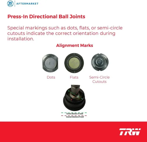 Miniatura 3 de TRW Junta de bola automotriz de la suspensión JBJ941 para Toyota Tundra: 2004-2006 y otras aplicaciones delantera izquierda inferior
