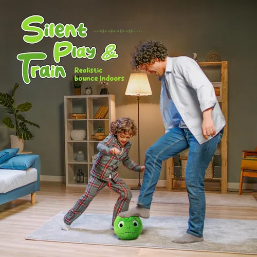 Miniatura 5 de VangeBow Pelotas de fútbol silenciosas para interiores para niños pequeños de 1 a 3 años, juguetes de fútbol para bebés y niños pequeños inflables