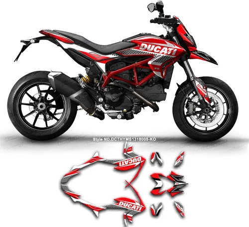 Miniatura 19 de Kit de adhesivos personalizados para Hypermotard Hyperstrada 821 2013 2014 2015 2016, DCTHYMS1318003-KO
