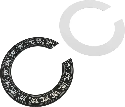 Miniatura 4 de E-outstanding 2 calcomanías autoadhesivas para guitarra con incrustaciones de roseta, para repuesto de piezas de guitarra clásica, 39 pulgadas