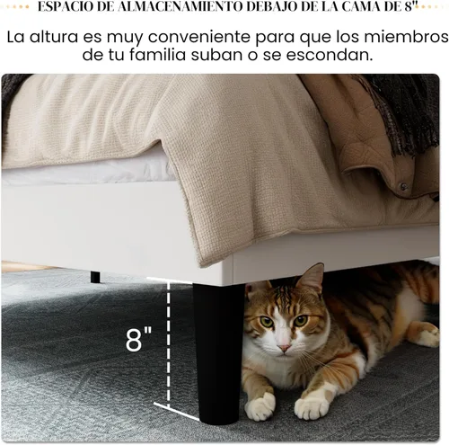 Miniatura 7 de SHA CERLIN Marco de cama de terciopelo tamaño completo con cabecera de respaldo alto con capitoné de canales verticales, cama de plataforma tapizada
