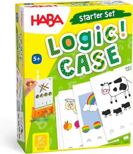 Miniatura 9 de HABA Juego de iniciación de Logic! CASE - Rompecabezas y juegos de coches, un juego de mano para desarrollar el pensamiento crítico para niños a