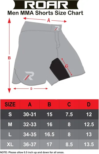 Miniatura 4 de ROAR MMA Pantalones cortos de lucha UFC Grappling Muay Thai BJJ Training Jiu Jitsu No Gi Wear