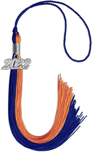 Miniatura 281 de Endea Graduation Borla de doble color con gota de fecha plateada (negro/oro antiguo, 2025)