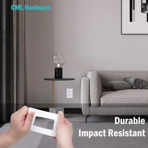 Miniatura 7 de CML - Placas de pared sin tornillos, paquete de 120 cubiertas decorativas para interruptor de luz, placa decorativa para interruptor de salida de 1