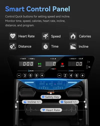 Miniatura 4 de Renestar Cintas de correr para el hogar, caminadora con inclinación automática, cintas de correr plegables para correr y caminar, capacidad