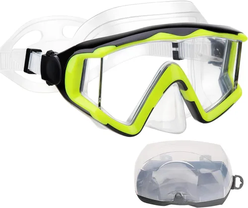 Miniatura 10 de Máscara de buceo Anti-niebla Natación Snorkel máscara adecuada para adultos Buceo Natación Snorkel Gafas Máscaras Lentes negro-azul