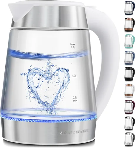 Miniatura 9 de Zulay Kitchen Hervidor eléctrico de ebullición rápida - Hervidor de agua caliente de 1.7 litros 1500 W con apagado automático - Caldera de agua