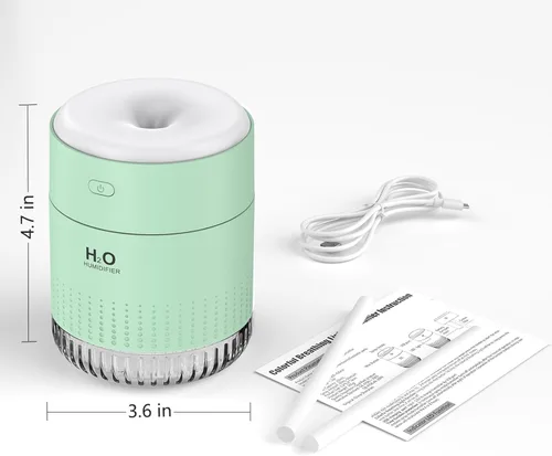Miniatura 9 de Humidificadores pequeños para dormitorio de 11.8 fl oz, mini humidificador portátil para plantas de viaje, humidificador para plantas de dormitorio