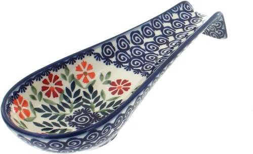 Miniatura 5 de Blue Rose Polish Pottery Blue Violet - Soporte para cuchara mediano