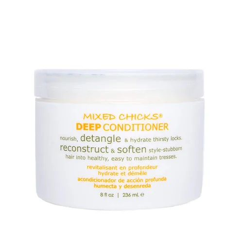 Mixed Chicks Acondicionador profundo desenredante: suaviza, hidrata y desenreda el cabello liso o rizado, 8 onzas líquidas