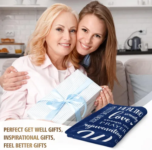 Miniatura 2 de Afterprints Warm Hugs Healing Blanket - Regalos contra el cáncer para mujeres y hombres, regalo de pronta recuperación para amigos y familia, manta