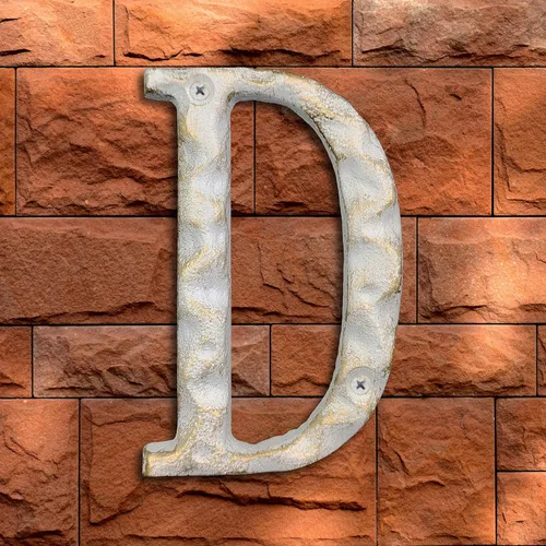 Miniatura 6 de Números de dirección de casa de 5 pulgadas de alto, número único de buzón de metal de hierro fundido, letras para puerta exterior o delantera, Letra
