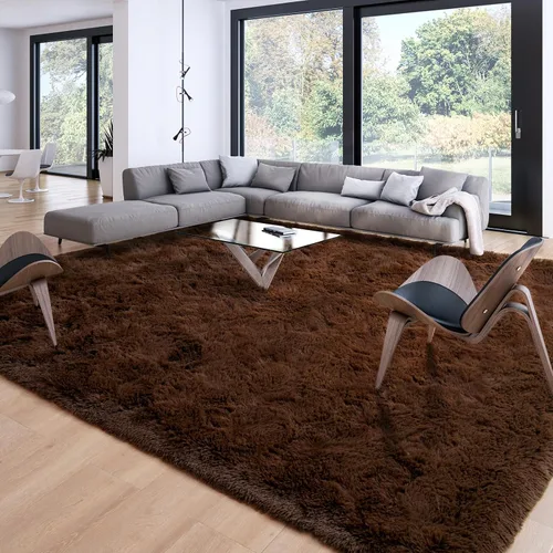 Miniatura 10 de Merelax Alfombra Moderna Suave y Esponjosa Shaggy para Dormitorio Sala de Estar Decoración de Sillas Pequeñas Alfombras Tapetes para Pies Piso, Verde