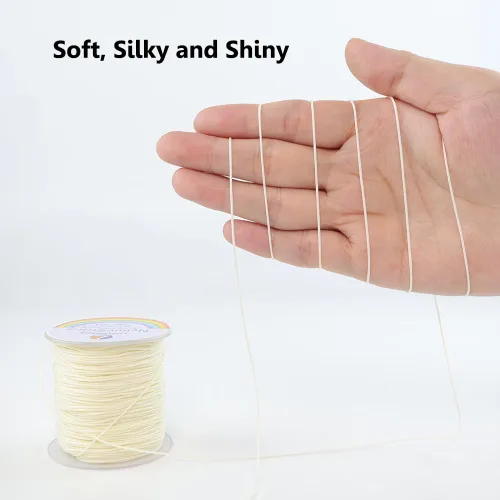 Miniatura 3 de Cuerda de nailon de 0.031 in, cuerda de pulsera fuerte, cordón de nailon duradero para fabricación de joyas, pulseras, cuentas, collares, trenzas