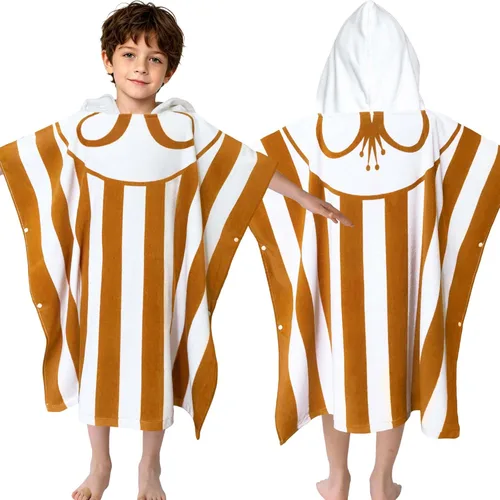 Miniatura 15 de Toallas tipo poncho con capucha para niños pequeños, de gran tamaño (2-4 años, 22 x 22 pulgadas), hechas de 100% algodón suave, toallas absorbentes
