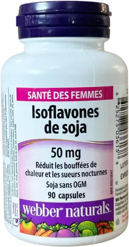 Miniatura 2 de Webber Naturals Isoflavonas de soja 50 mg 90 cápsulas