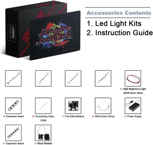 Miniatura 2 de BrickBling Luz LED compatible con Lego 40573 Kit de construcción de árbol de Navidad, luces de decoración de Navidad, kit de iluminación versión