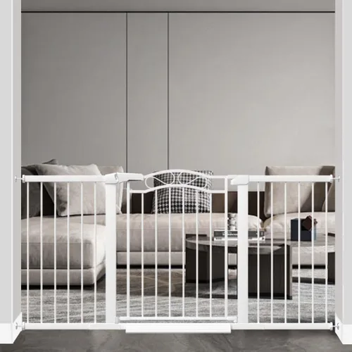 Miniatura 13 de Fairy Baby Puerta de bebé extra ancha de 29.5 a 40.5 pulgadas, puerta de seguridad infantil de metal para niños o mascotas, puertas largas