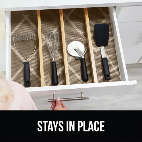 Miniatura 9 de GORILLA GRIP powerGRIP Forro para Cajón, Estante y Gabinete, agarre grueso y fuerte, forros no adhesivos que protegen gabinetes de cocina