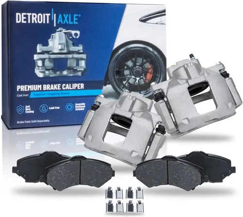 Miniatura 43 de Detroit Axle - Pastillas de Freno Delantero Izquierdo Reemplazo de Pinza de Disco para Dodge Ram 1500 Dakota Mitsubishi Raider - Juego de 3 piezas
