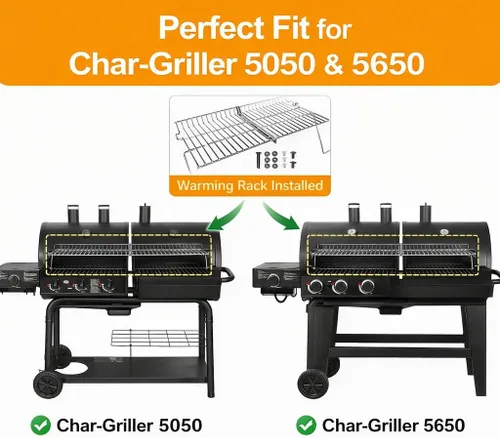 Miniatura 2 de Hisencn Rejilla de calentamiento para parrilla Char Griller 5050 3001 5650 5072 3008, Rejilla para reemplazo de piezas Chargriller, piezas para Char
