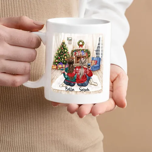 Miniatura 2 de Taza de café personalizada de la amistad para mejor amiga, regalo de taza del día de Galentine, regalo de taza de Navidad, taza de café