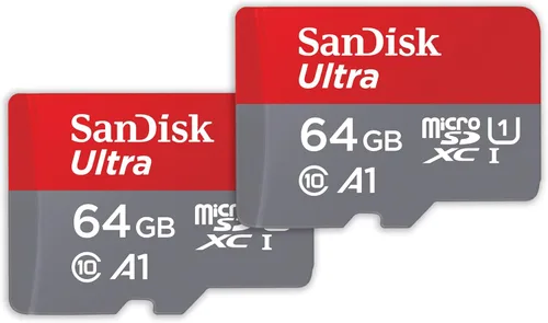 Tarjeta de memoria SanDisk SDSQUAB-064G-GN6MT ultra microSDXC UHS-I (64 GB, dos unidades, 64 GB, con adaptador). (Nueva versión)