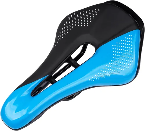 Miniatura 6 de Asiento de bicicleta Sillín de bicicleta para hombres y mujeres, asiento de bicicleta impermeable cómodo y suave cojín Azul