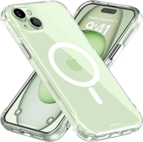 Miniatura 11 de Phone REBEL - Funda transparente para iPhone 14 Plus [Serie esmerilada Gen-4], textura mate translúcida, no se pone amarilla, protectores a prueba