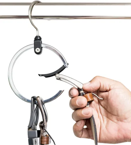 Miniatura 14 de ROLLY HANGER Perchas multiusos para armario, colgador de corbata y cinturón para armario, gran organizador de cinturón que ahorra espacio