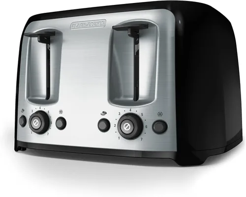 Miniatura 11 de BLACK+DECKER Tostadora de 2 rebanadas, TR1278BD, ranuras extra anchas, 7 configuraciones de tostado, 850 vatios, botones para pan congelado y Negro