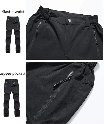 Miniatura 4 de Rdruko Pantalones deportivos ligeros de secado rápido para mujer resistentes al agua con bolsillos