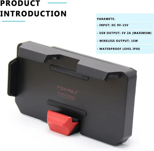 Miniatura 5 de Soporte de teléfono para motocicleta R1200GS, soporte para teléfono móvil con puertos de carga USB duales para R1200GS F800GS ADV F700GS R1250GS