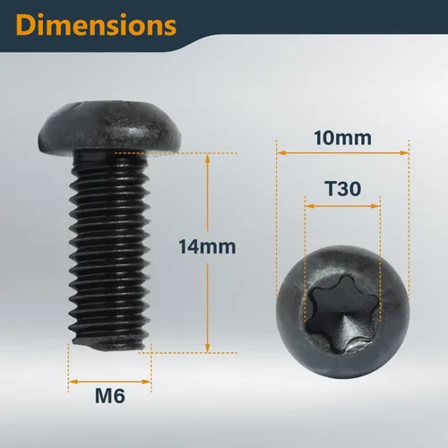 Miniatura 2 de POWERTEC Tornillos de hoja cepilladora T30 Torx (paquete de 30) - Compatible con DeWalt DW735, DW734, DW735X, Wen PL1303 PL1252, RIDGID R4331, Delta