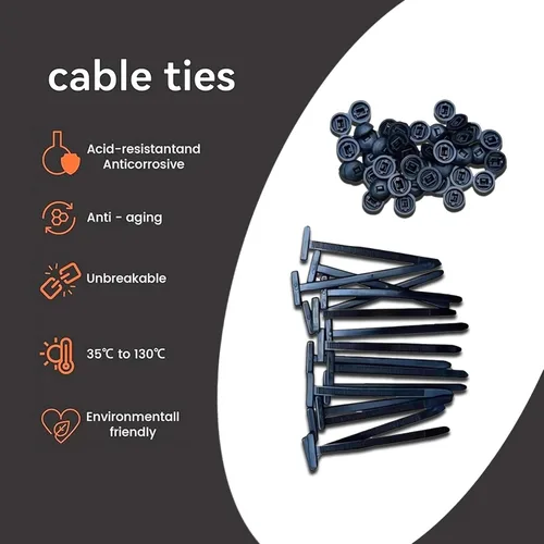 Miniatura 2 de Bridas de nailon autoblocantes de alta resistencia mejoradas 2026 con protección UV para reparación de automóviles, hogar y gestión de cables (100)