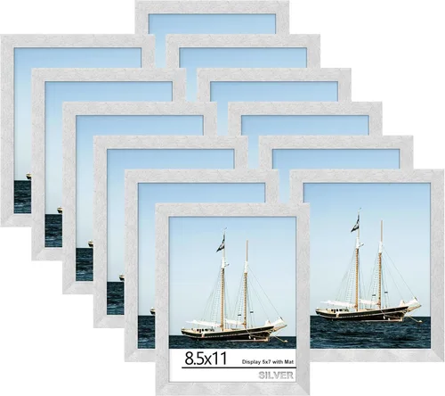 Miniatura 21 de Picrit - Juego de 12 portarretratos de 4 x 6 pulgadas, para fotos de 3.5 x 5 con paspartú o 4 x 6 pulgadas sin paspartú, marcos para colgar