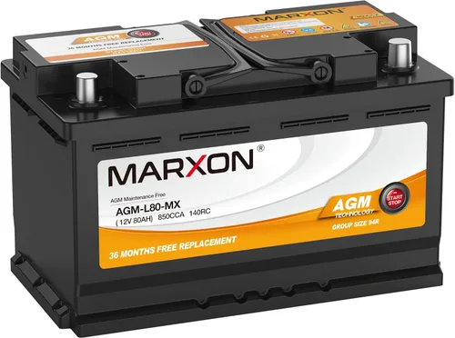 Miniatura 6 de MARXON Grupo 34 Arrancar y detener la batería de coche 12v 55AH 650CCA AGM BCI34 Baterías de repuesto automotrices sin mantenimiento