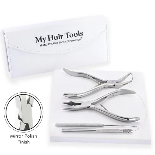 Miniatura 6 de Kit profesional de herramientas de extensión de cabello (plata)