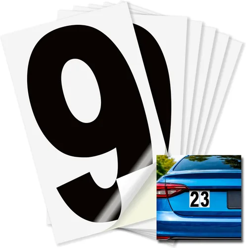 Miniatura 44 de iSYFIX Calcomanías de vinilo negro número 0 (Zero) – Paquete de 6 calcomanías de 1.5 pulgadas – Calcomanías de alta calidad, fondo reflectante
