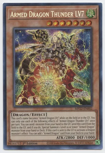 Yu-Gi-Oh! Armed Dragon Thunder LV7 - MP22-EN002 - Prismatic Secret Rare - 1ª Edición
