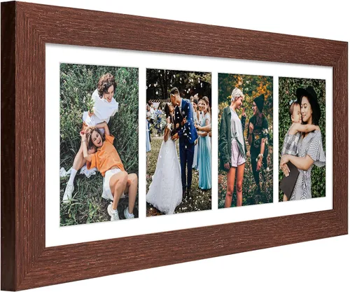 Miniatura 817 de Marcos de Fotos Collage de 13.5X15.5 con 7 Aberturas para Fotos de 4X6, Marco de Fotos Múltiples con Paspartú para Decoración de Pared, Grano