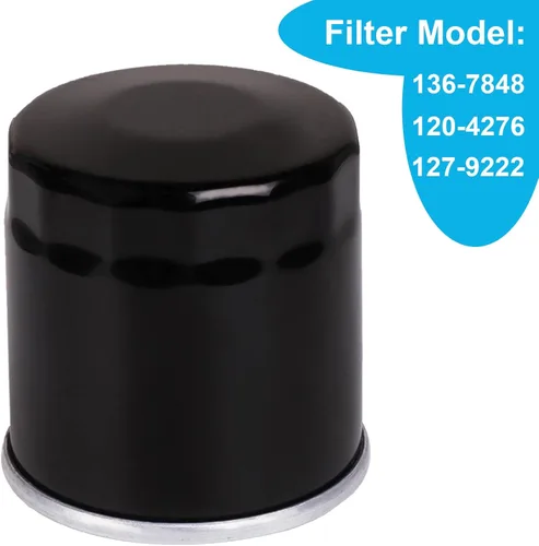 Miniatura 2 de Paquete de 2 filtros de aceite 136-7848 para motor Toro V-Twin Timecutter Zero Turn Mower, reemplazo perfecto 127-9222 120-4276 Filtro de aceite